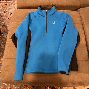Spyder Pullover Quarter Zip - Blue - Warm - Great Condition